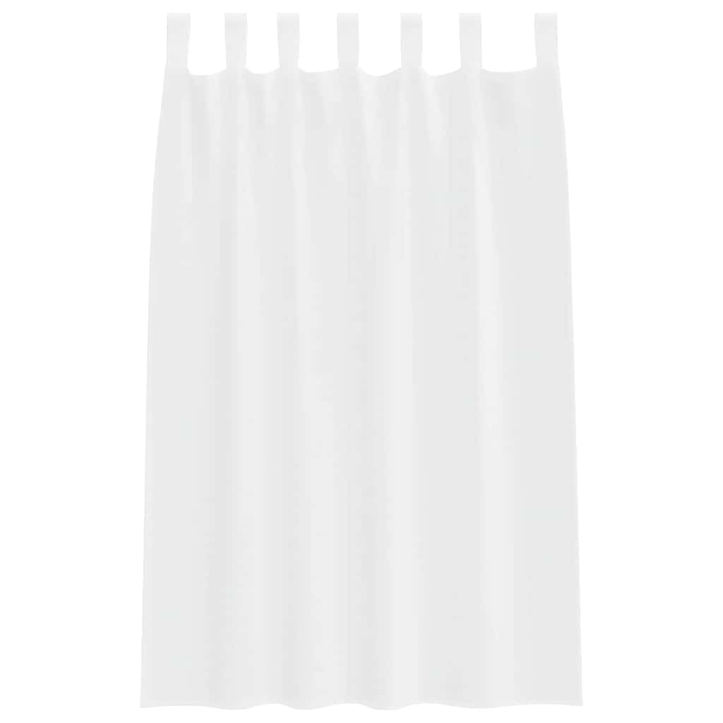 Voile zavjesa sa zavjesama 2 pcs Bijelo 175 x 140 cm Poliester