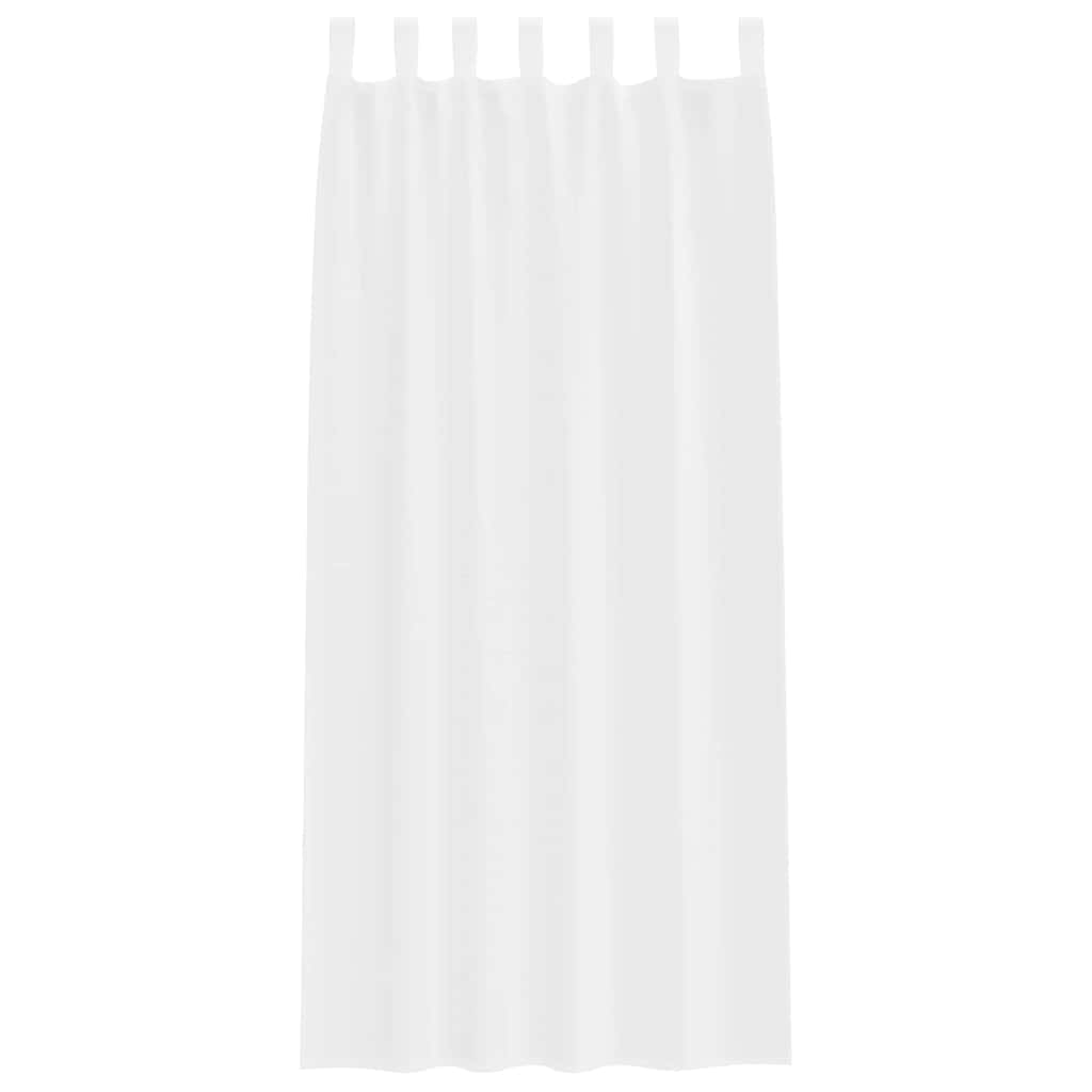 Voile zavjesa sa zavjesama 2 pcs Bijelo 225 x 140 cm Poliester