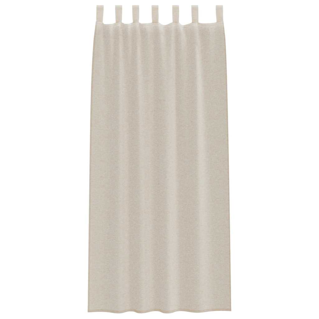 Voile zavjesa sa zavjesama 2 pcs Pijesak 260 x 140 cm Poliester