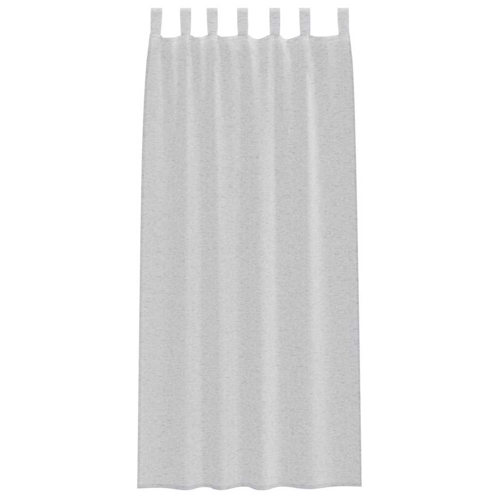 Voile zavjesa 2 pcs Svijetlo siva 225 x 140 cm Poliester
