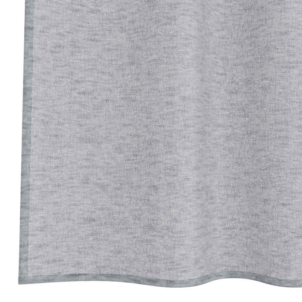 Voile zavjesa 2 pcs Tamno siva 260 x 140 cm Poliester