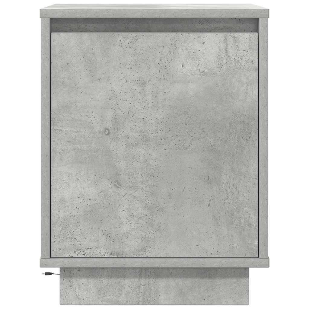 Noćni ormarići s LED svjetlima 2 kom boja betona 38x34x50 cm