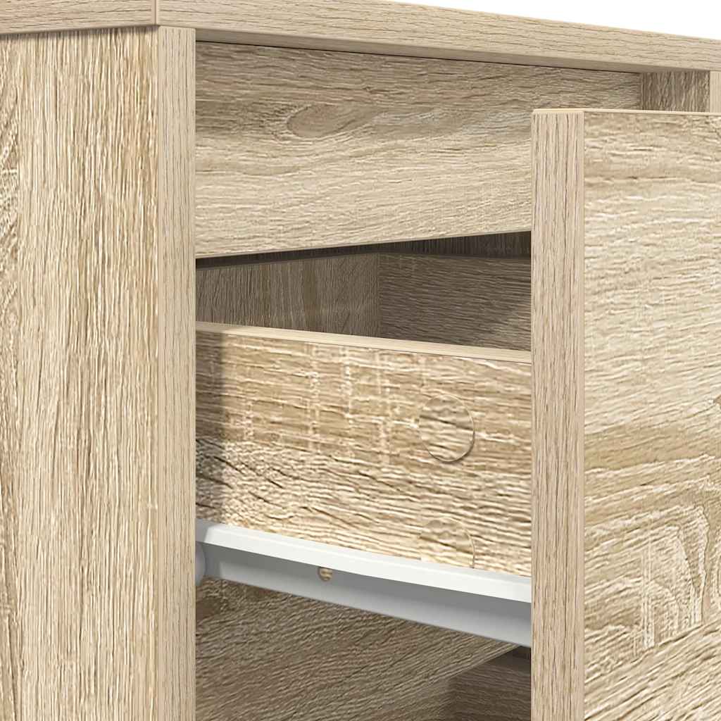 Noćni ormarić s LED svjetlima boja hrasta sonome 38x34x65 cm