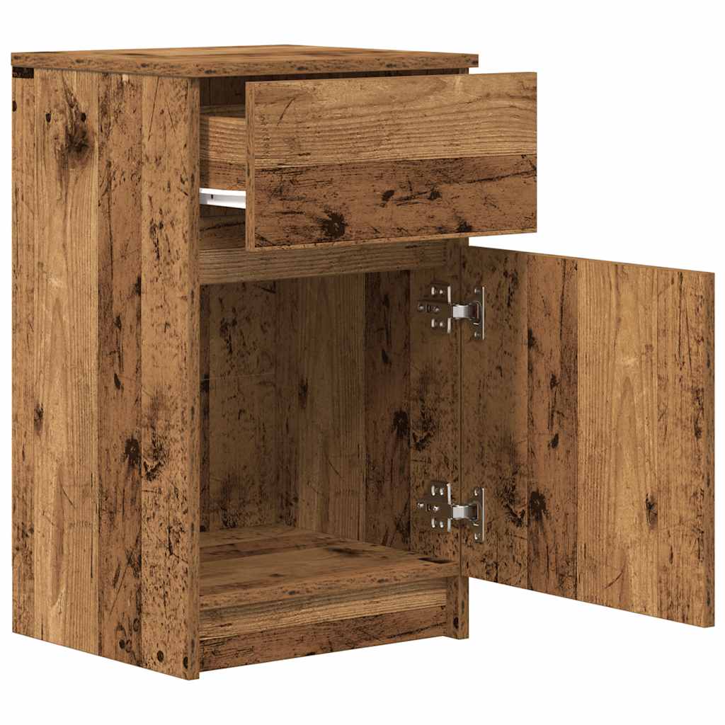 Noćni ormarići 2 kom staro drvo 39x35x65 cm konstruirano drvo
