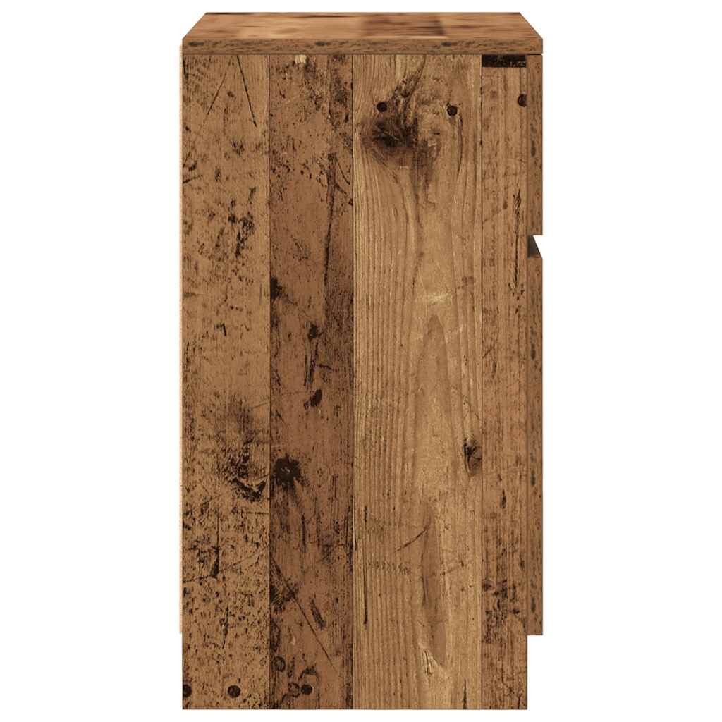 Noćni ormarići 2 kom staro drvo 39x35x65 cm konstruirano drvo
