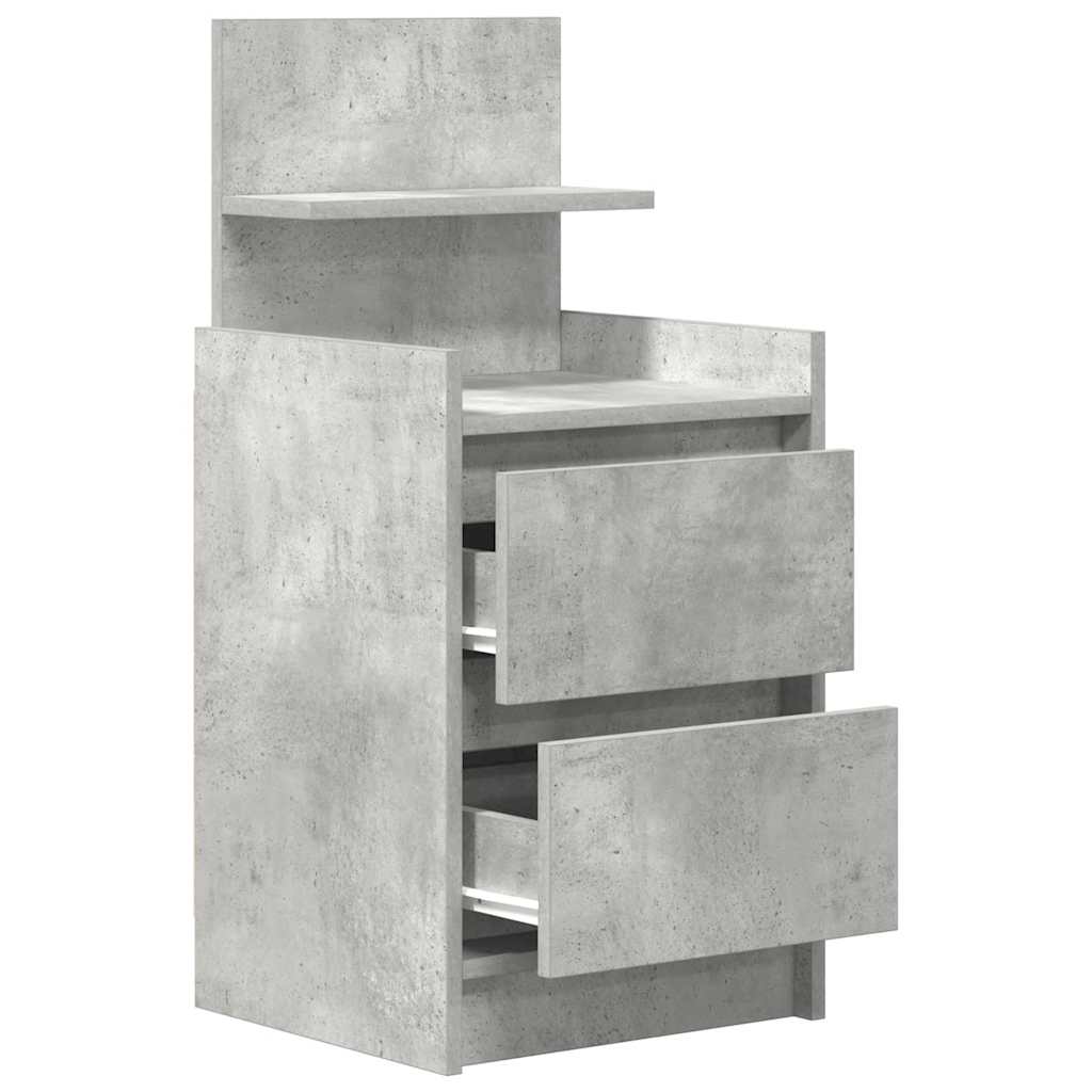 Noćni ormarići s 2 ladice 2 kom beton siva 38x34x80 cm