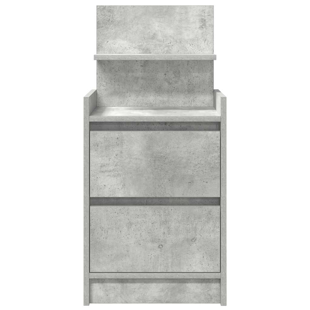 Noćni ormarići s 2 ladice 2 kom beton siva 38x34x80 cm