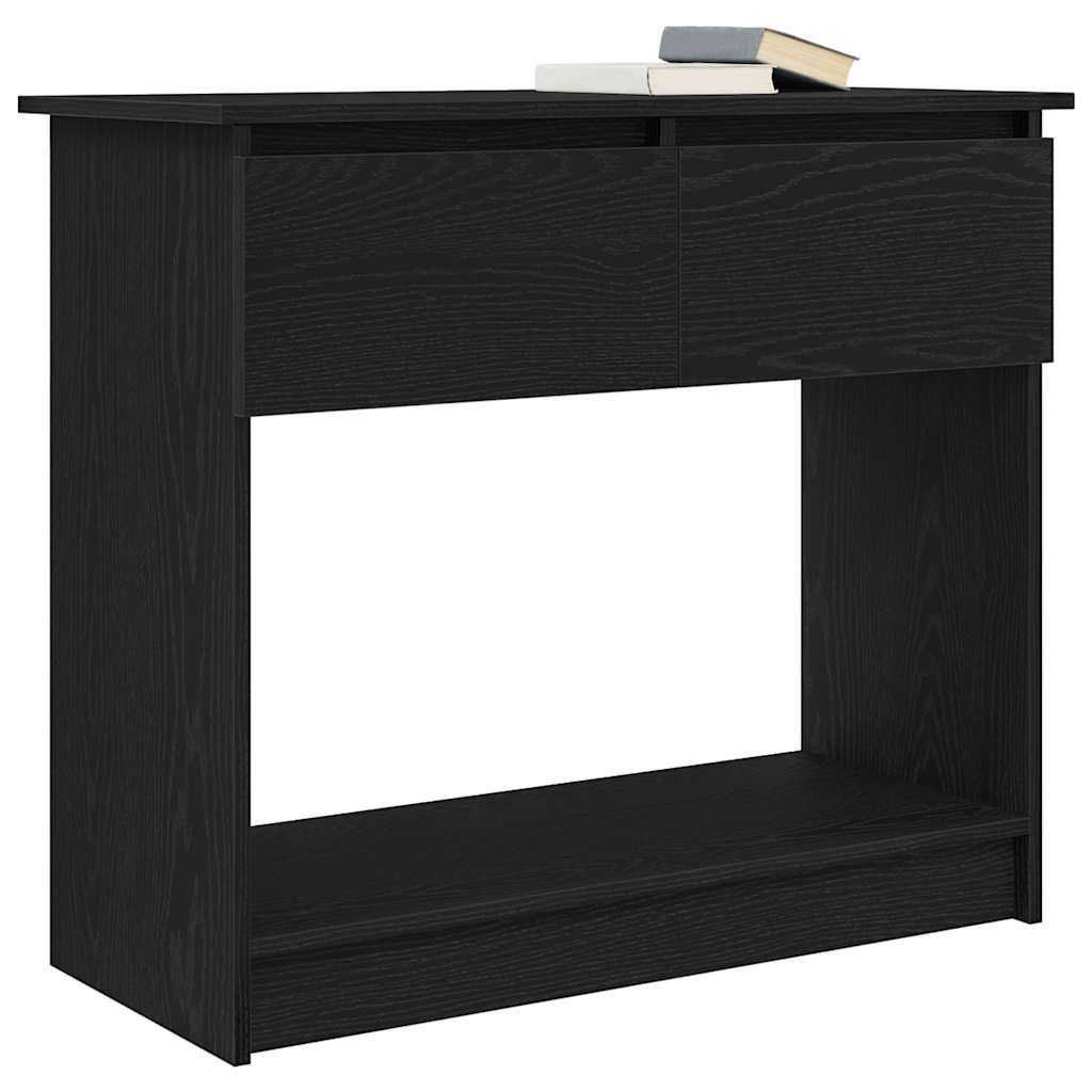 Konzolni stol s ladicama crni 85,5x38,5x74,5 cm