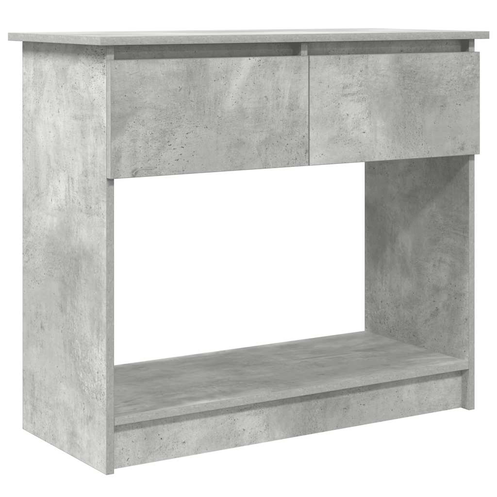 konzolni stol s ladicama beton sivi 85,5x38,5x74,5 cm