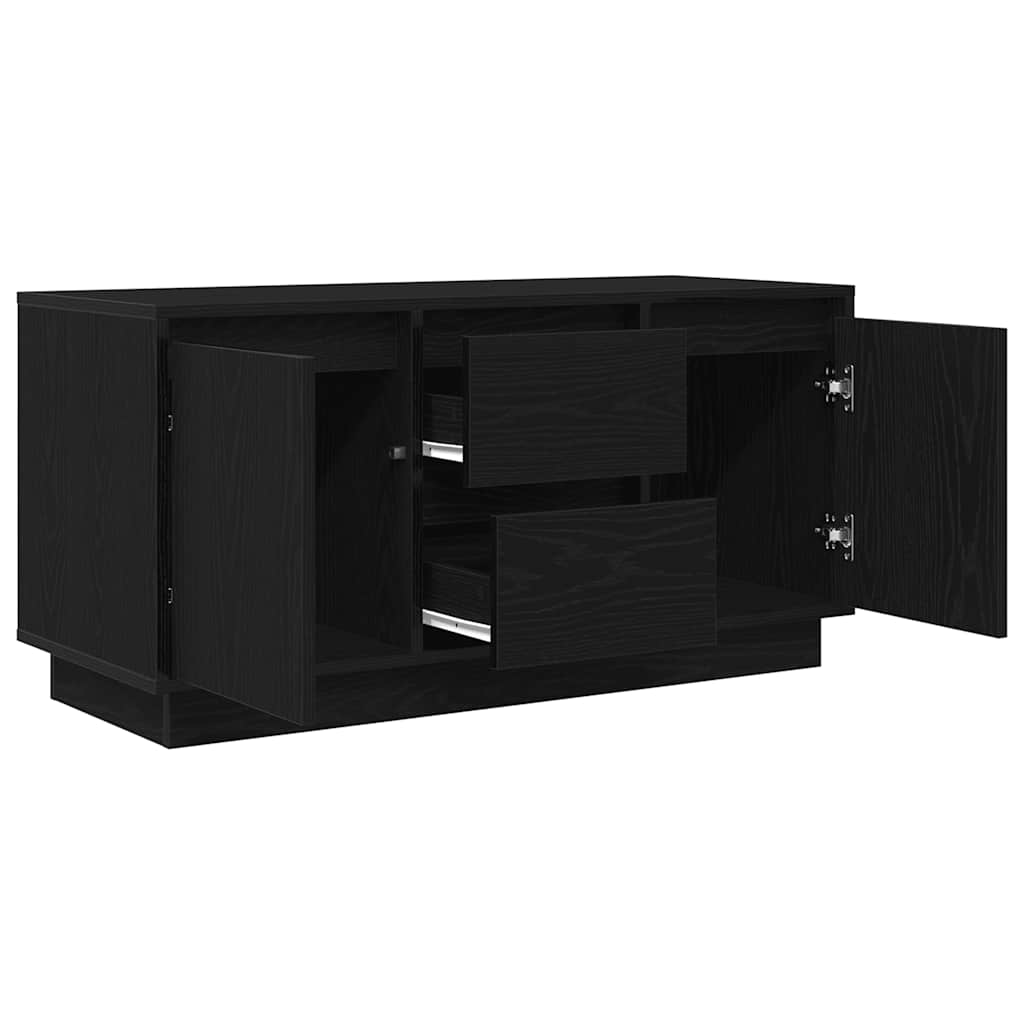TV ormarić s LED svjetlima crni 100x41x50 cm