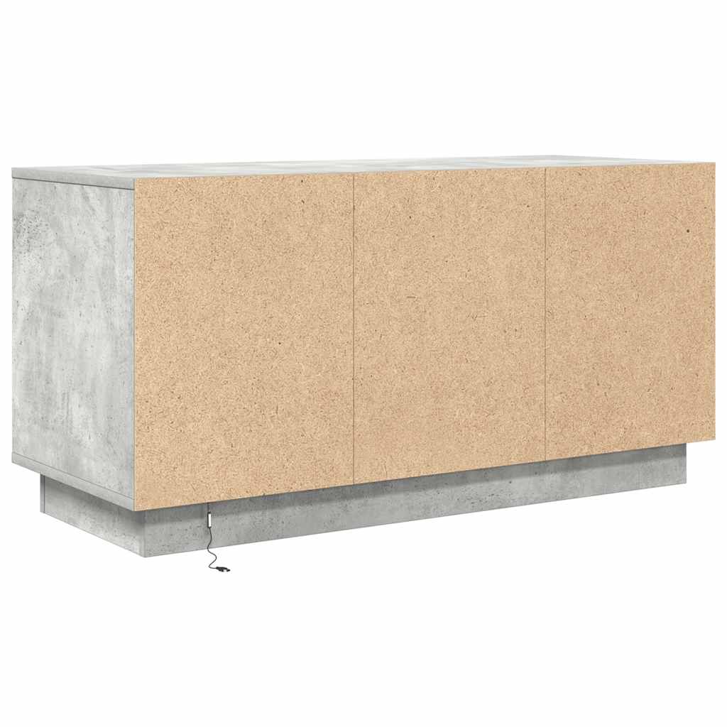 TV ormarić s LED svjetlima siva boja betona 100x41x50 cm