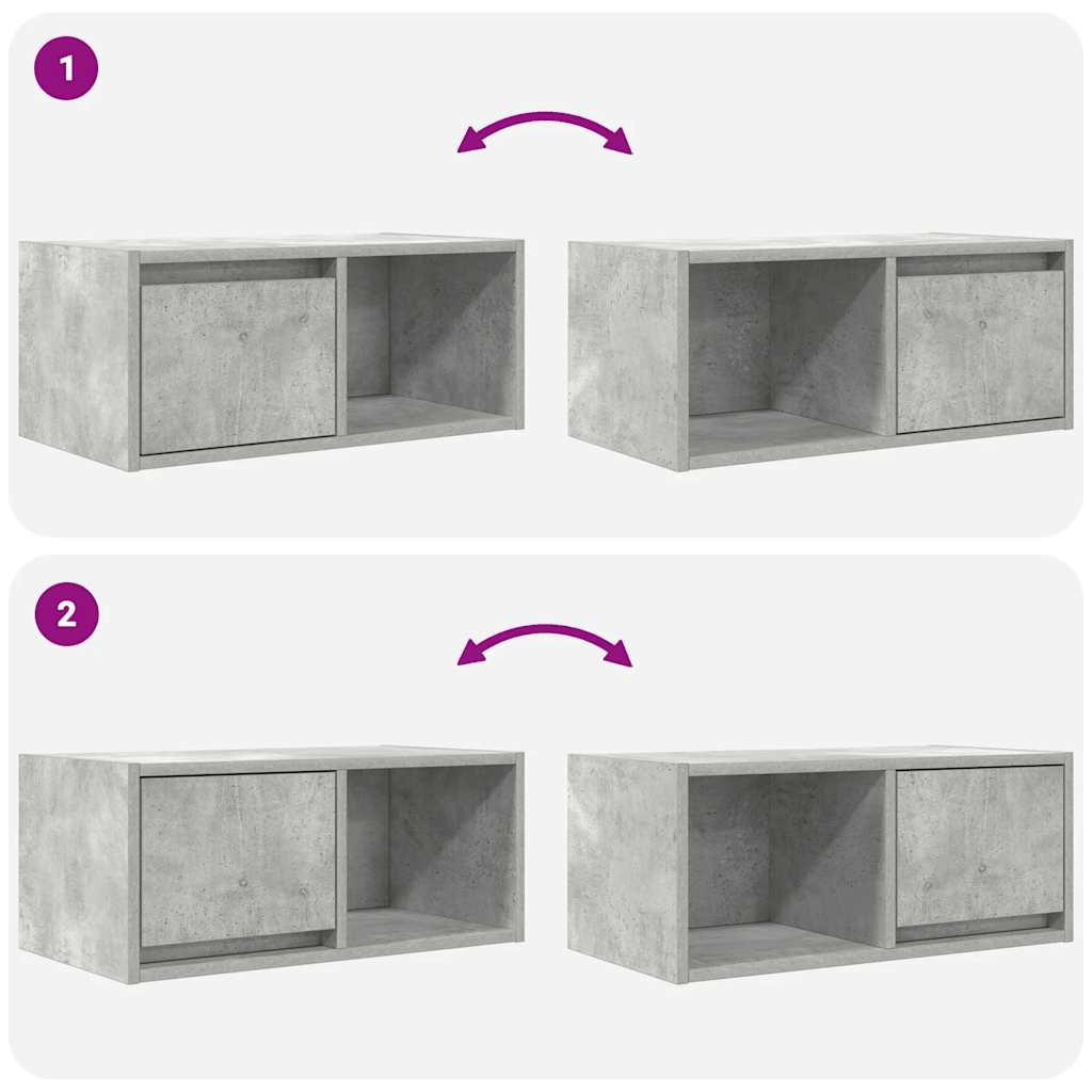 TV ormarići 2 kom boja betona 60x31x25,5 cm konstruirano drvo