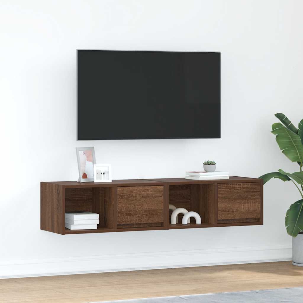 TV ormarići 2 kom boja smeđeg hrasta 60x31x25,5 cm drveni
