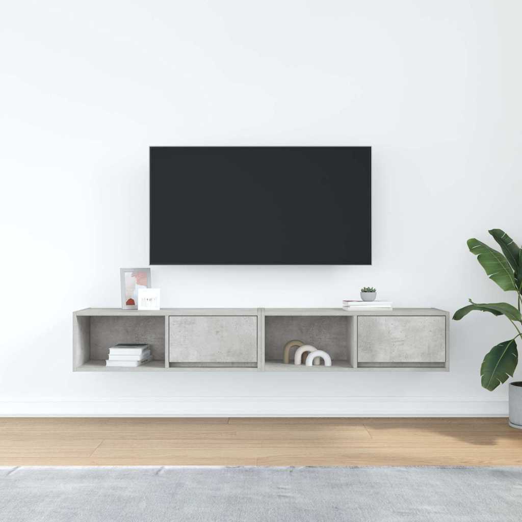 TV ormarići 2 kom boja betona 80x31x25,5 cm konstruirano drvo