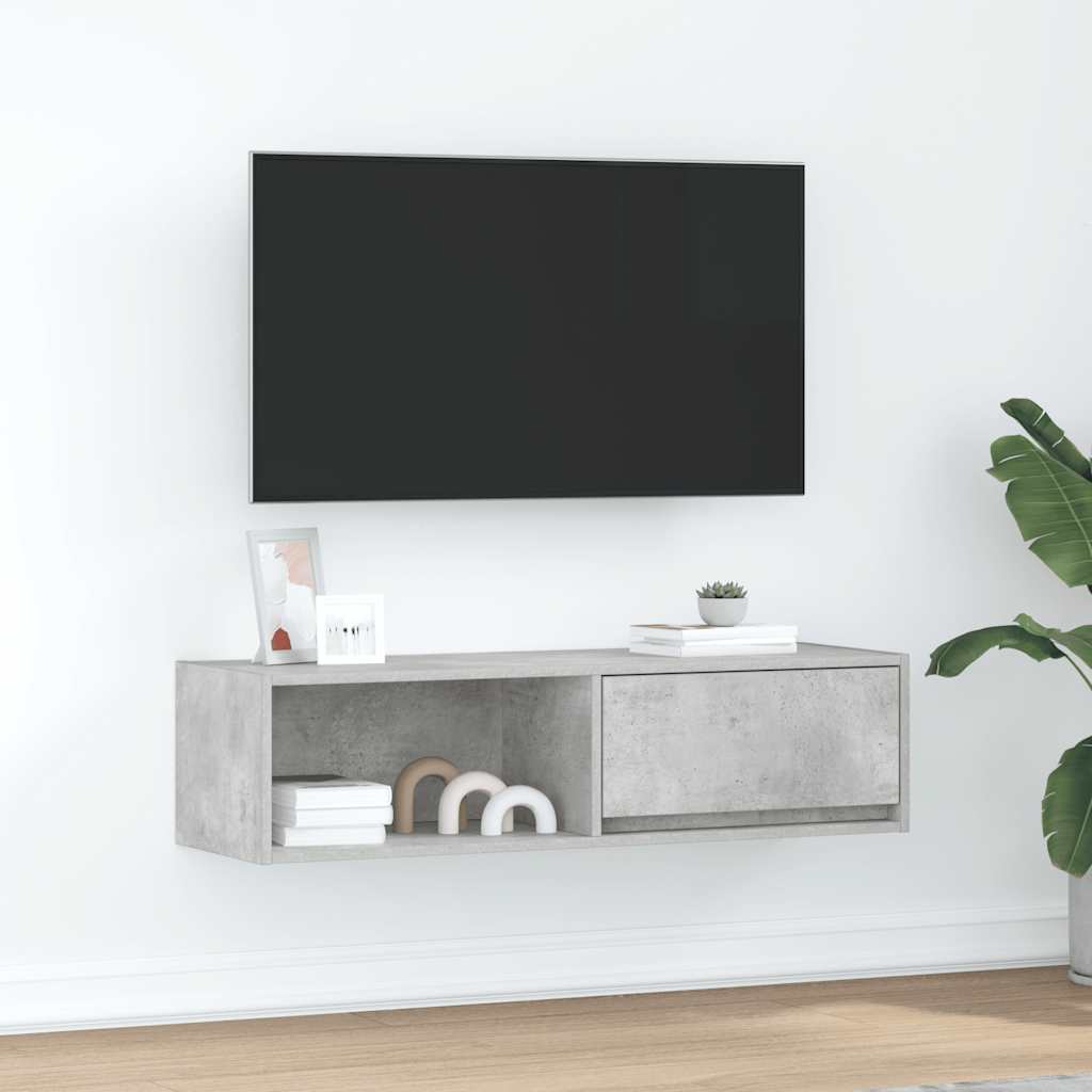 TV ormarić boja betona 100x31x25,5 cm od konstruiranog drva