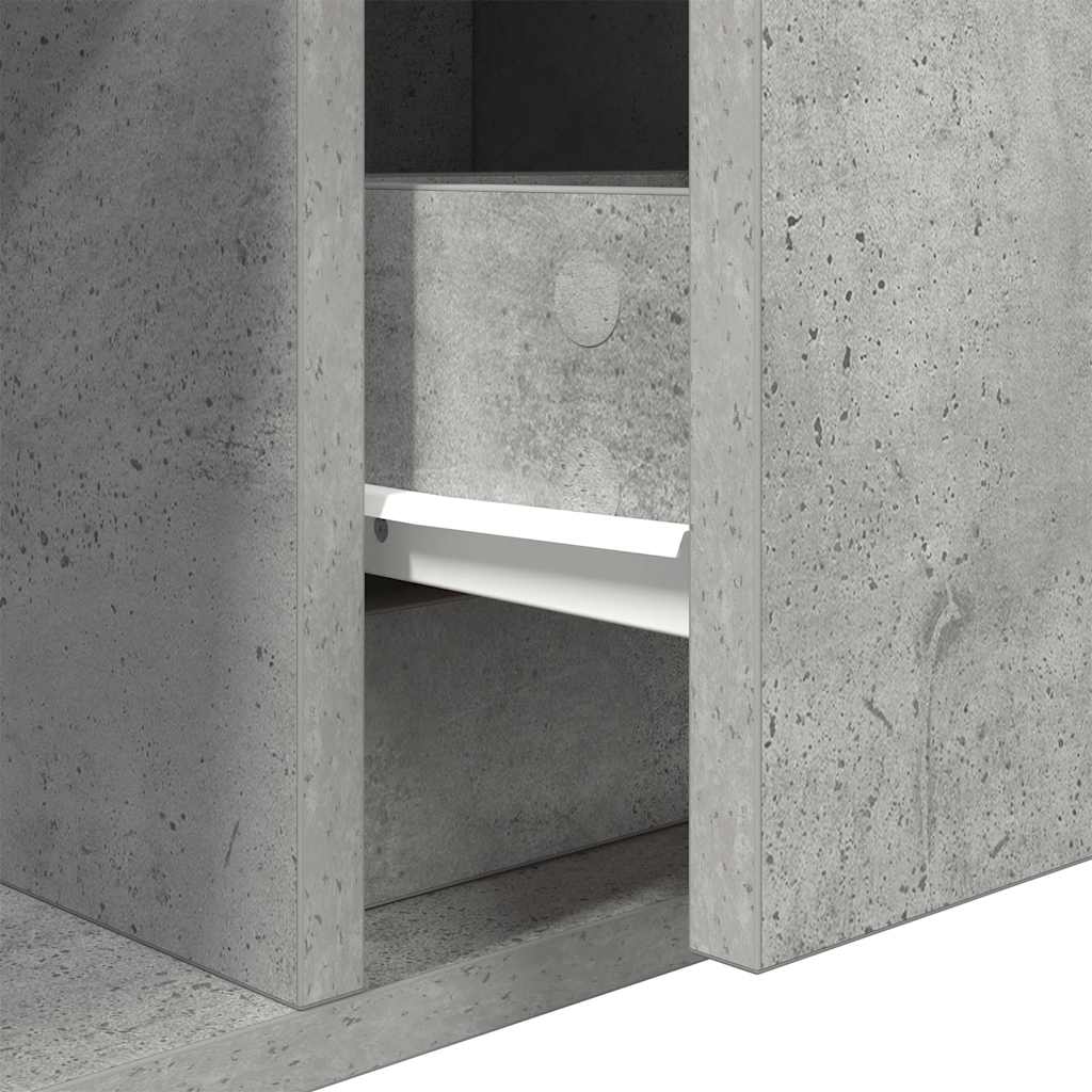 TV ormarići 2 kom boja betona 100x31x25,5 cm konstruirano drvo