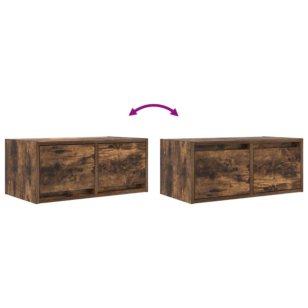 TV ormarići 2 kom boja dimljenog hrasta 60x31x25,5 cm drveni