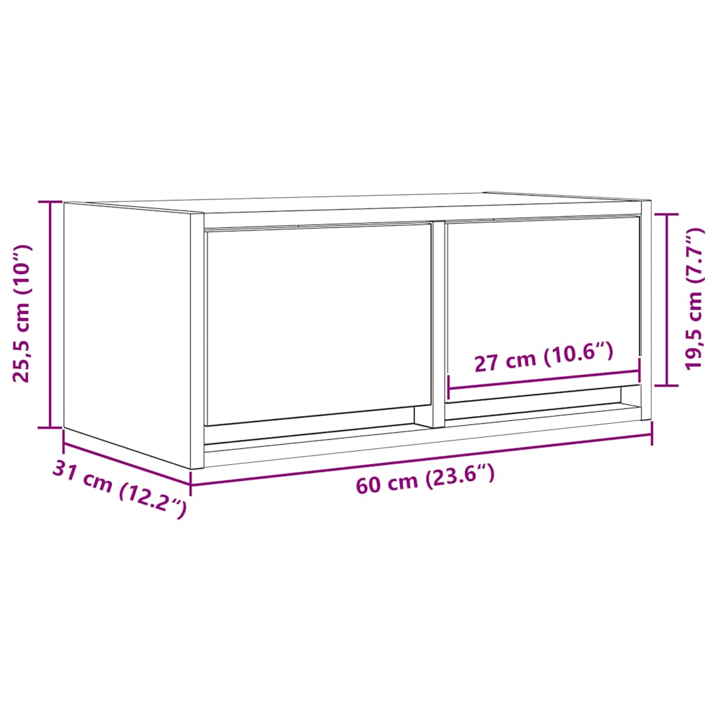 TV ormarić boja hrasta sonome 60x31x25,5 cm konstruirano drvo