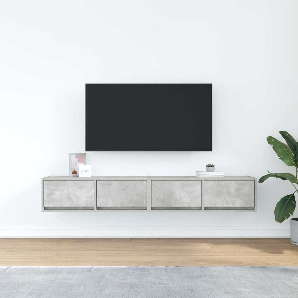 TV ormarići 2 kom boja betona 80x31x25,5 cm konstruirano drvo