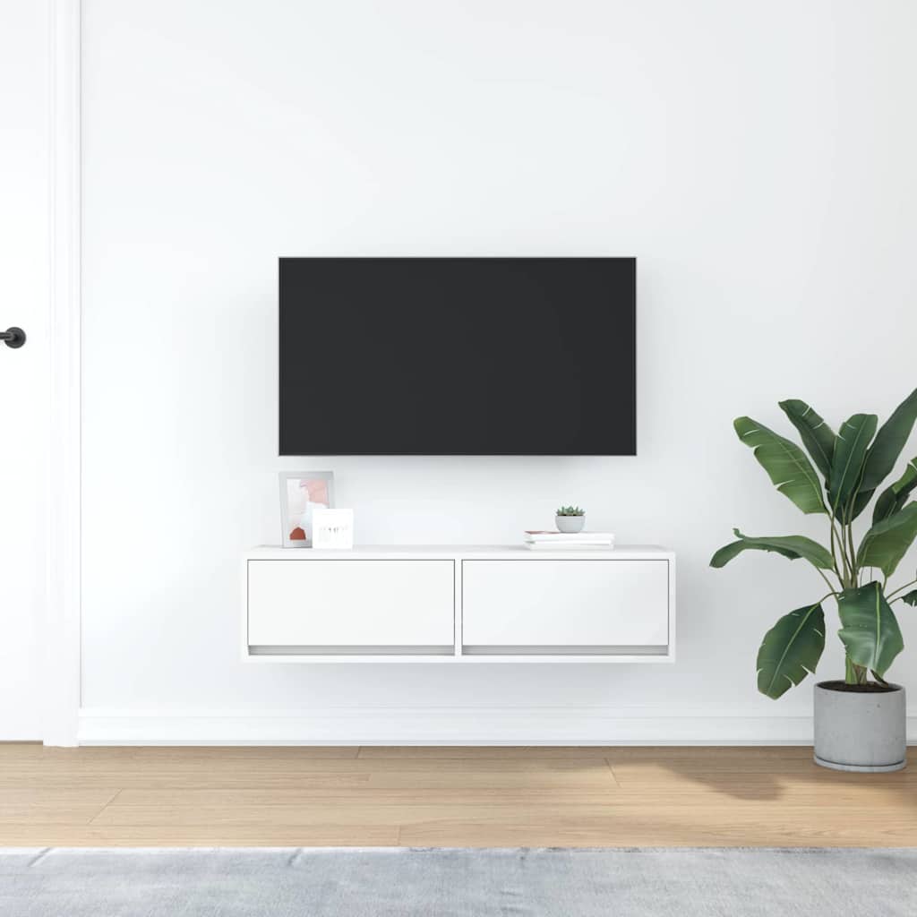 TV ormar s ladicama Bijelo 100 x 31 x 25,5 cm Konstruirano drvo