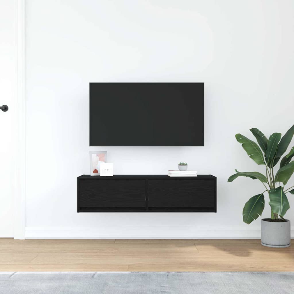 TV ormar Zidne Crni hrast 100 x 31 x 25,5 cm Konstruirano drvo