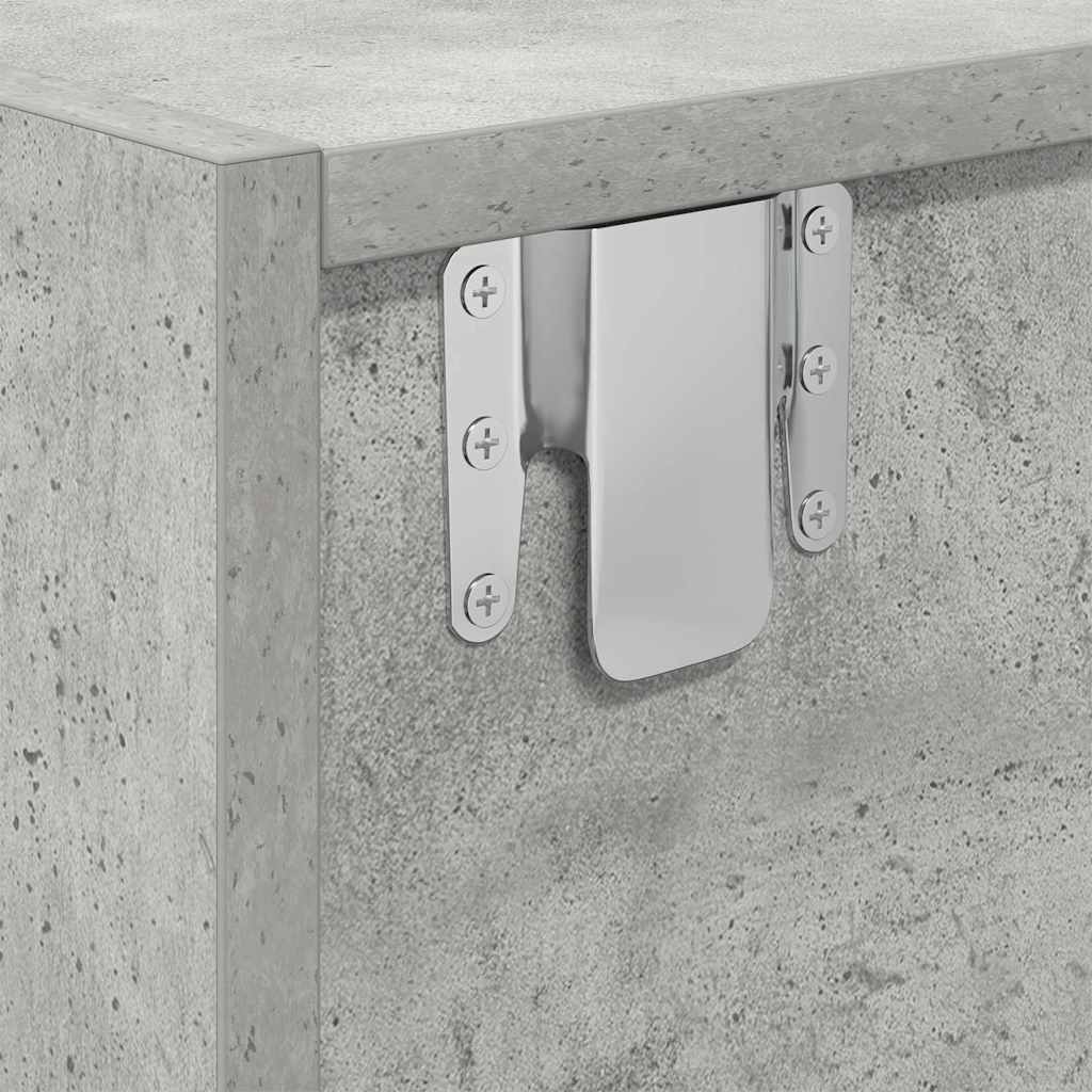TV ormar Zidne Beton siva 100 x 31 x 25,5 cm Konstruirano drvo