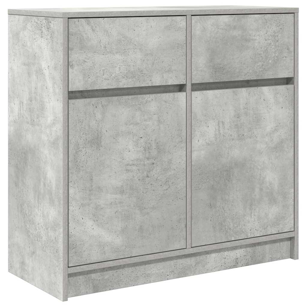 Komoda s ladicama beton siva 80x34x76 cm konstruirano drvo
