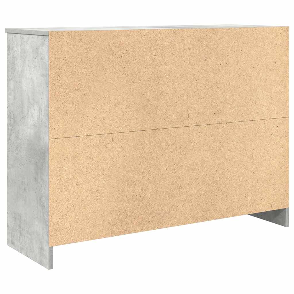 Komoda s ladicama beton siva 101x35x76 cm konstruirano drvo