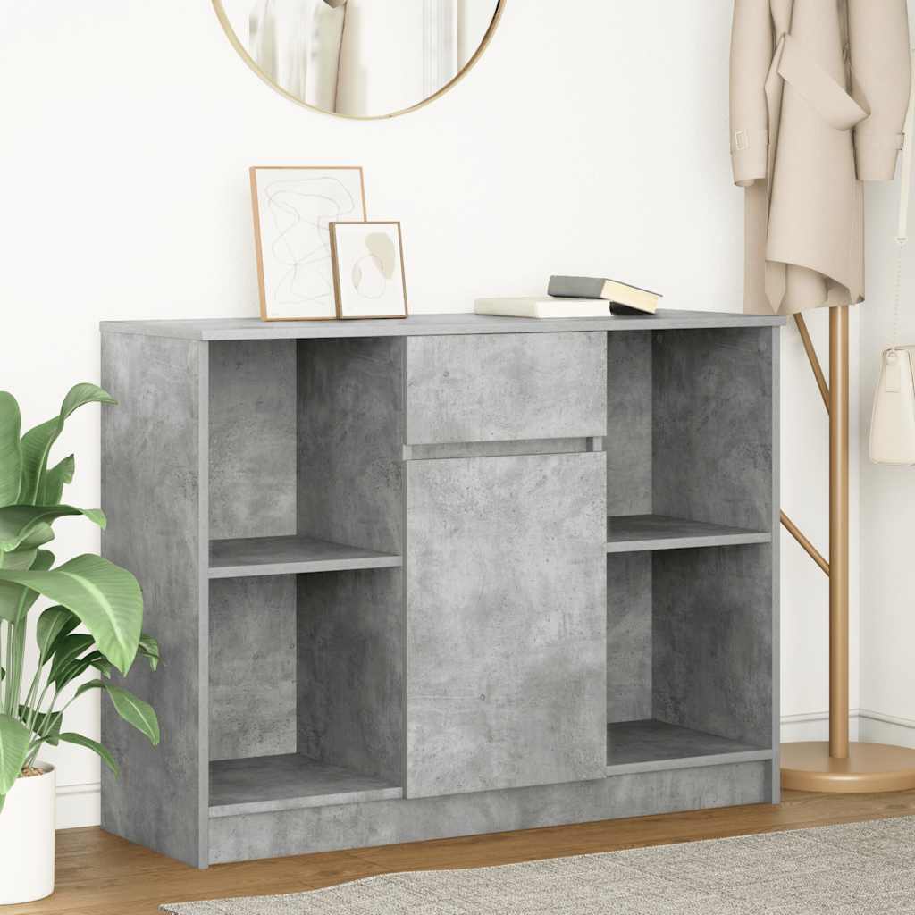 Komoda s ladicama beton siva 101x35x76 cm konstruirano drvo