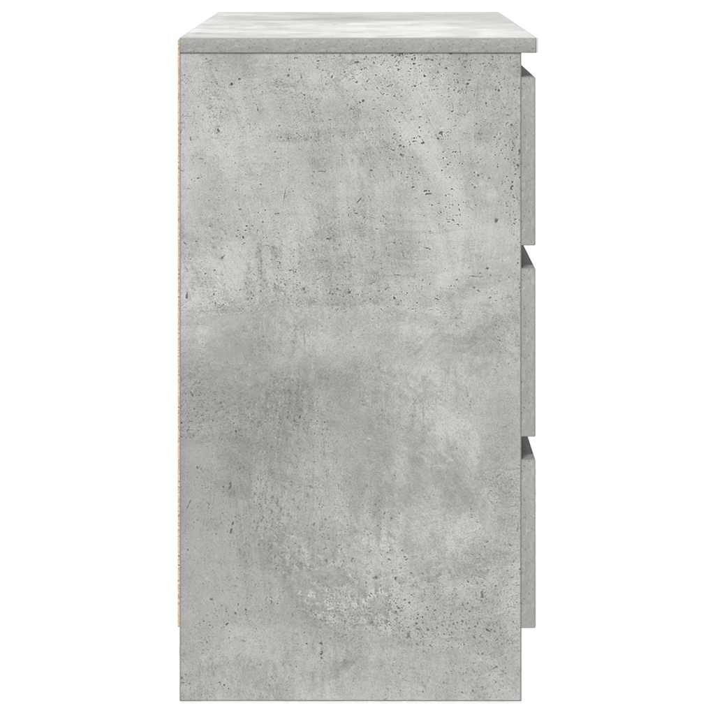 Komoda s ladicama beton siva 71x35x65 cm konstruirano drvo