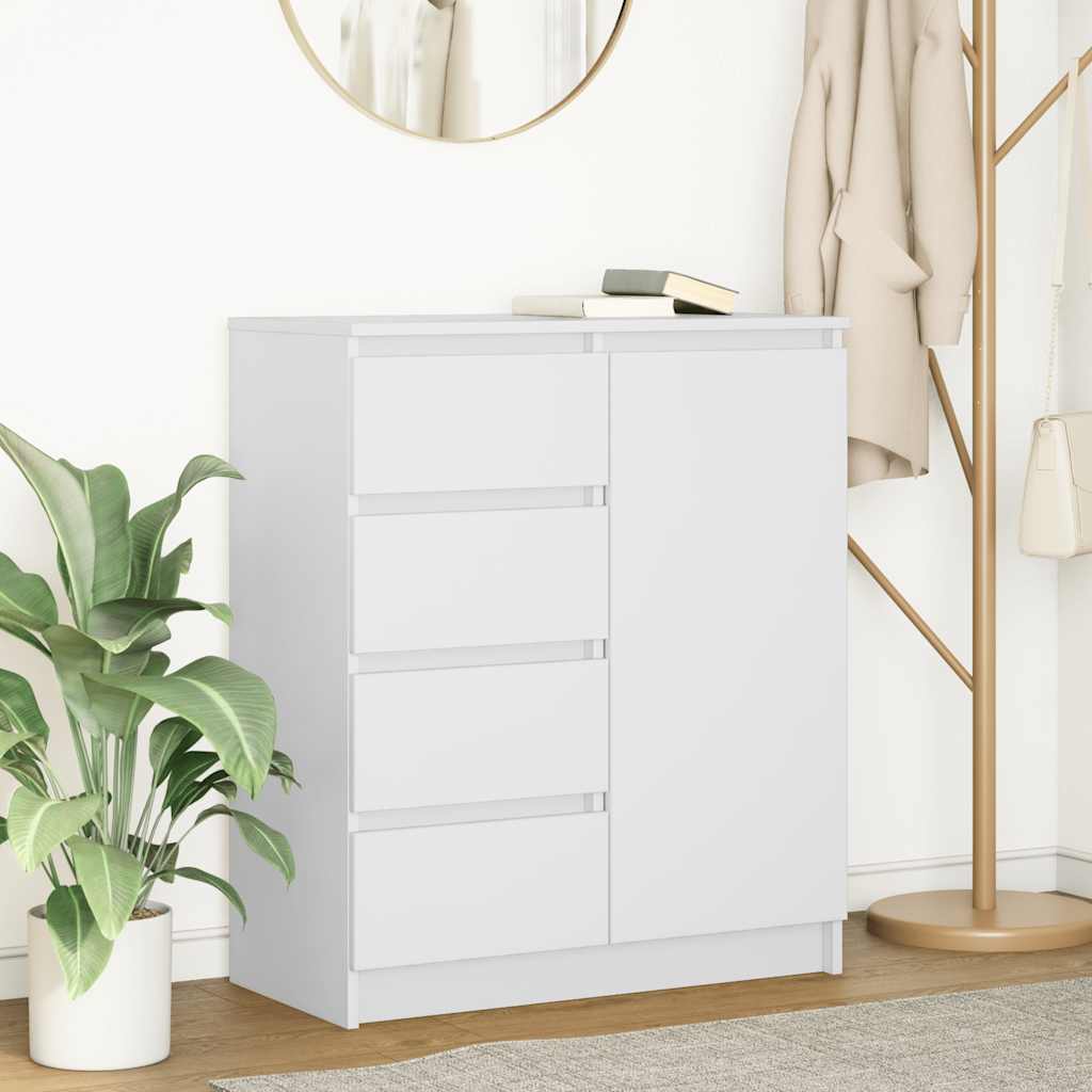 Komoda s ladicama bijela 71x35x84 cm izrađeno drvo