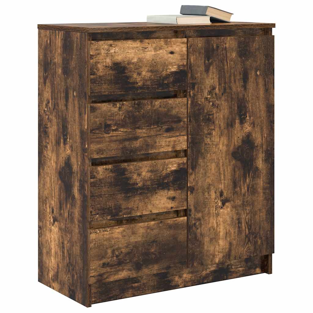 Komoda s ladicama dimljeni hrast 71x35x84 cm konstruirano drvo