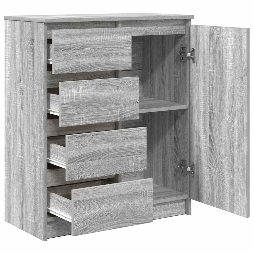 Komoda s ladicama siva Sonoma 71x35x84 cm izrađeno drvo
