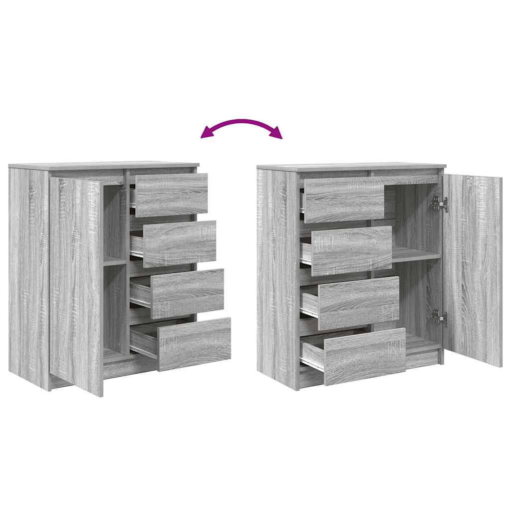 Komoda s ladicama siva Sonoma 71x35x84 cm izrađeno drvo
