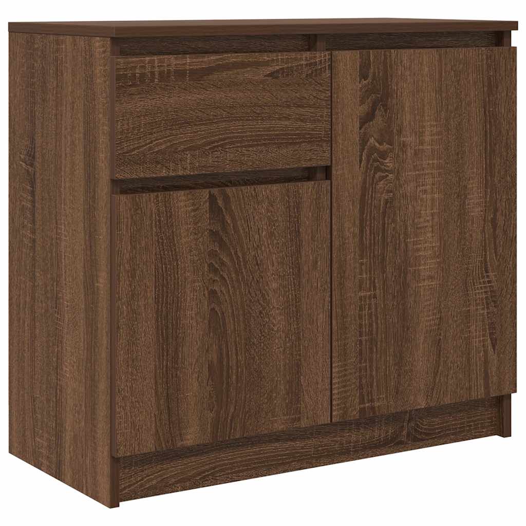 Komoda s ladicama smeđeg hrasta 71x35x65 cm konstruirano drvo