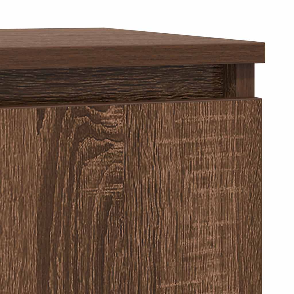Komoda s ladicama smeđeg hrasta 71x35x65 cm konstruirano drvo