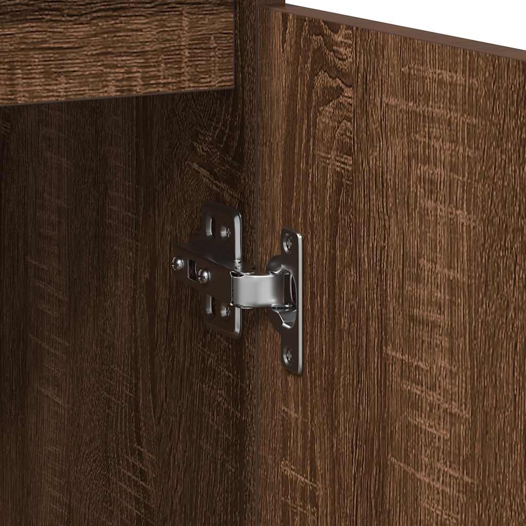 Komoda s ladicama smeđeg hrasta 71x35x65 cm konstruirano drvo