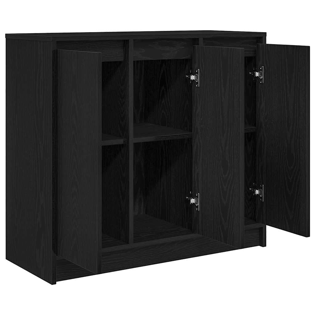 Komoda crni hrast 85x34x76 cm konstruirano drvo