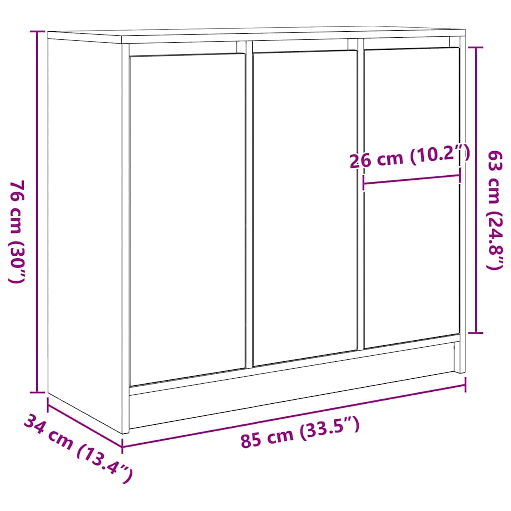 Komoda boja hrasta sonome 85x34x76 cm konstruirano drvo
