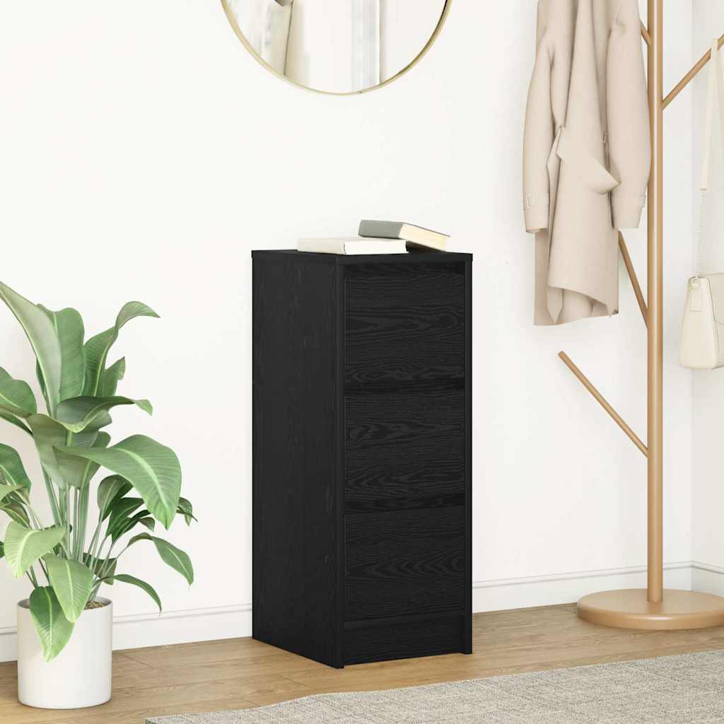 Komoda crni hrast 29,5x34x76 cm konstruirano drvo