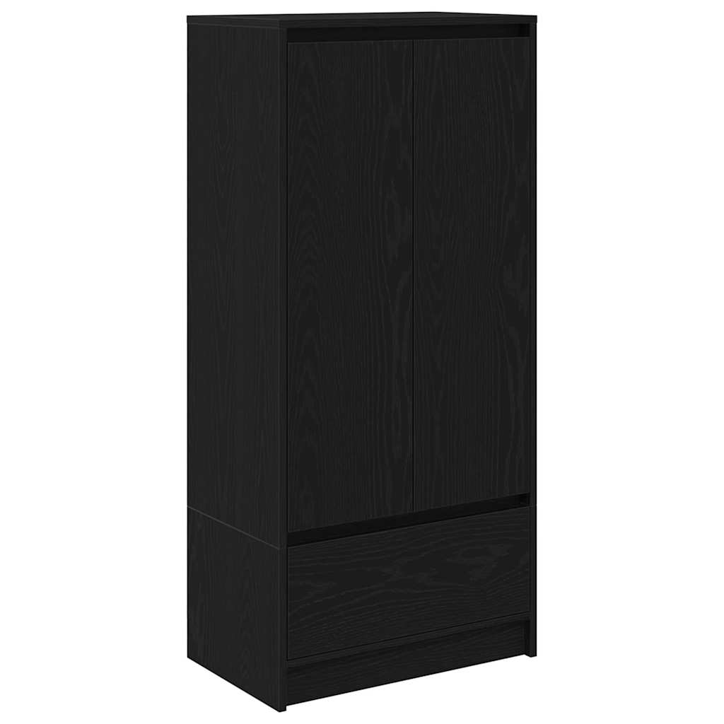 Ormar s ladicom crni hrast 55,5x34x119,5 cm konstruirano drvo