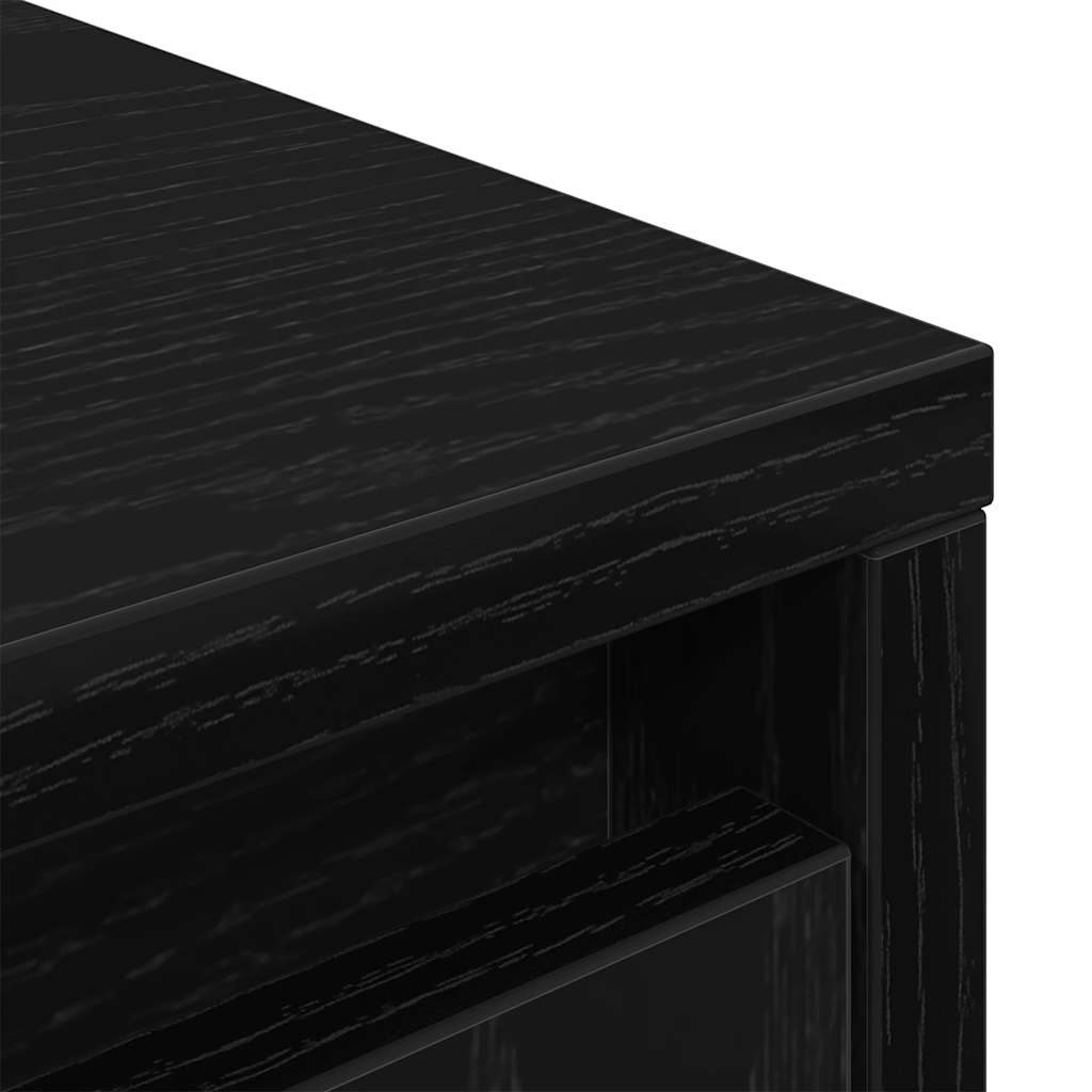 Ormar s ladicom crni hrast 55,5x34x119,5 cm konstruirano drvo