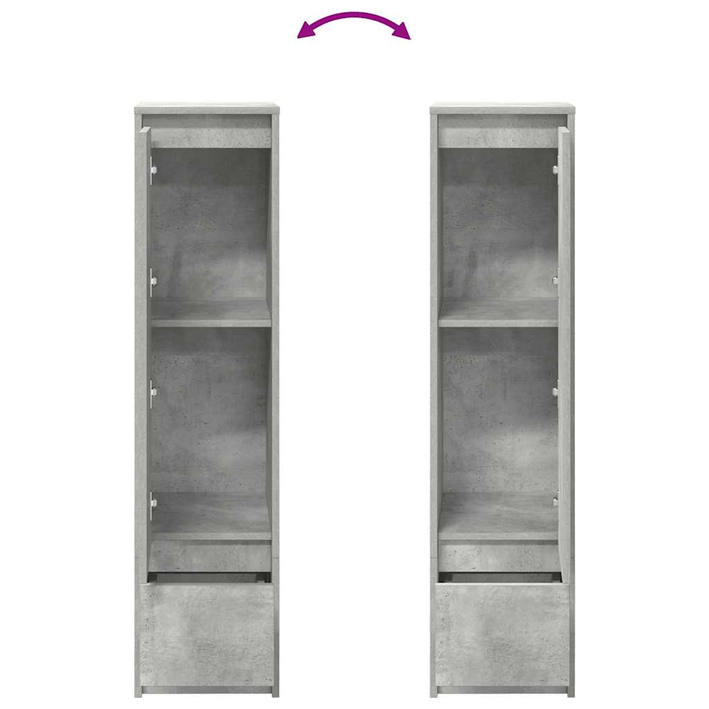 Visoka ploča beton siva 29,5x34x119,5 cm izrađeno drvo