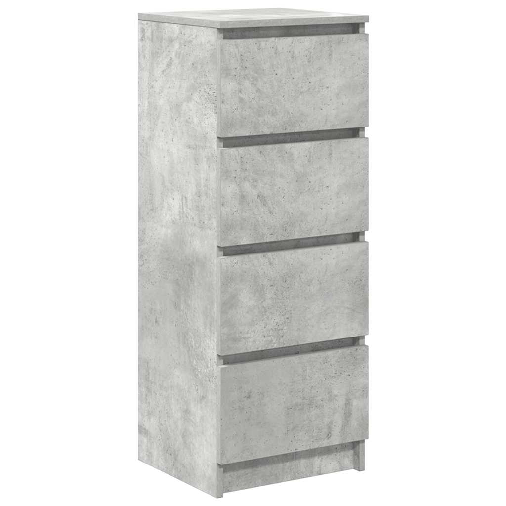 Komoda beton siva 37,5x35x99 cm konstruirano drvo