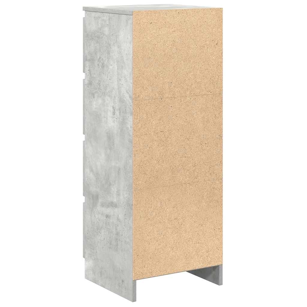 Komoda beton siva 37,5x35x99 cm konstruirano drvo