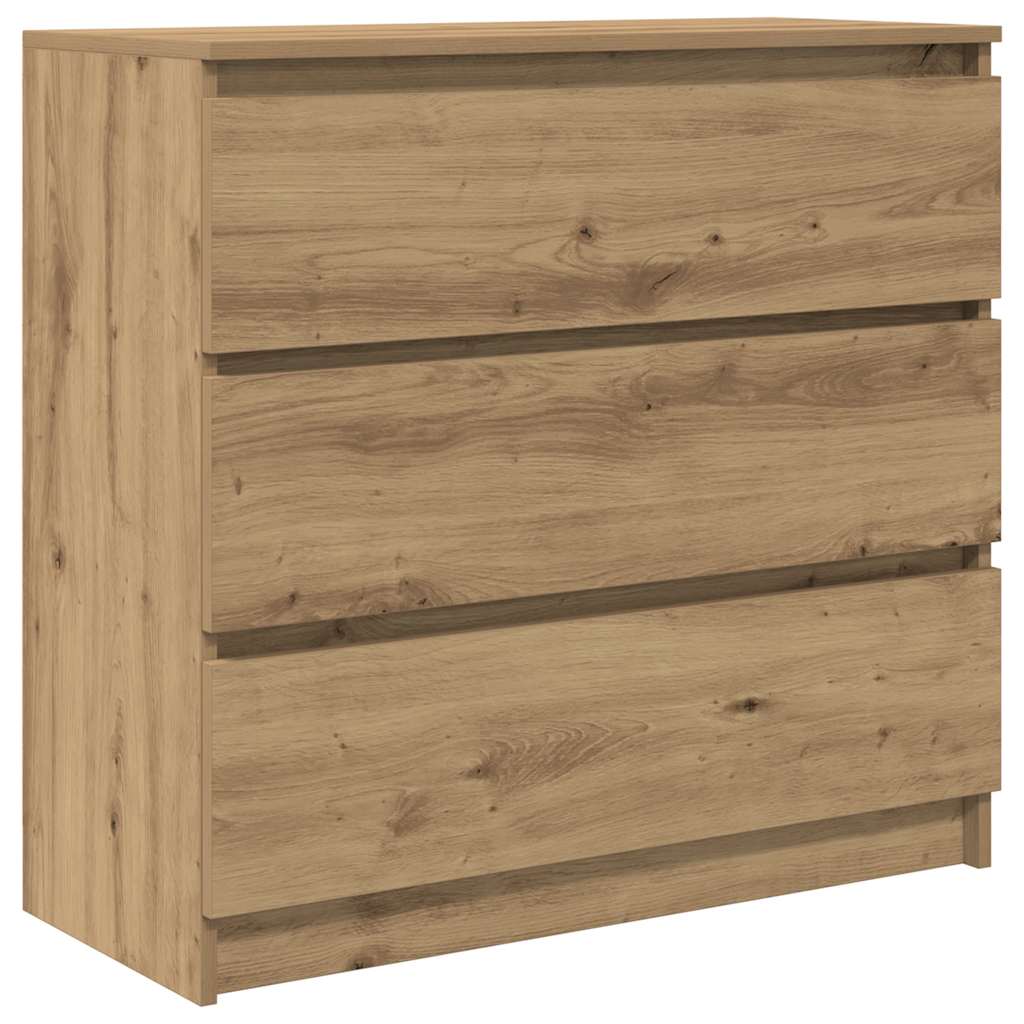 Komoda boja hrasta artisan 80x35x76 cm konstruirano drvo