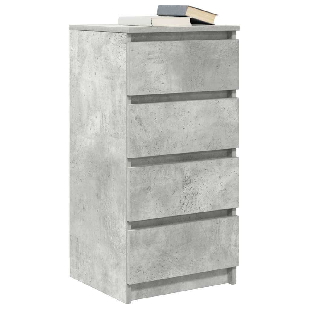 Komoda siva boja betona 37,5x35x76 cm od konstruiranog drva