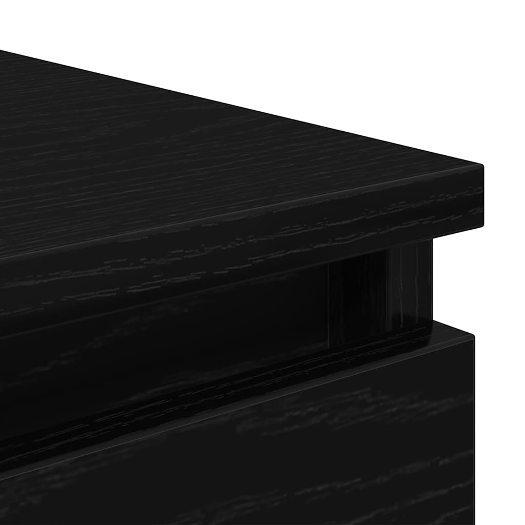 Komoda s ladicama crni hrast 37,5x35x99 cm konstruirano drvo