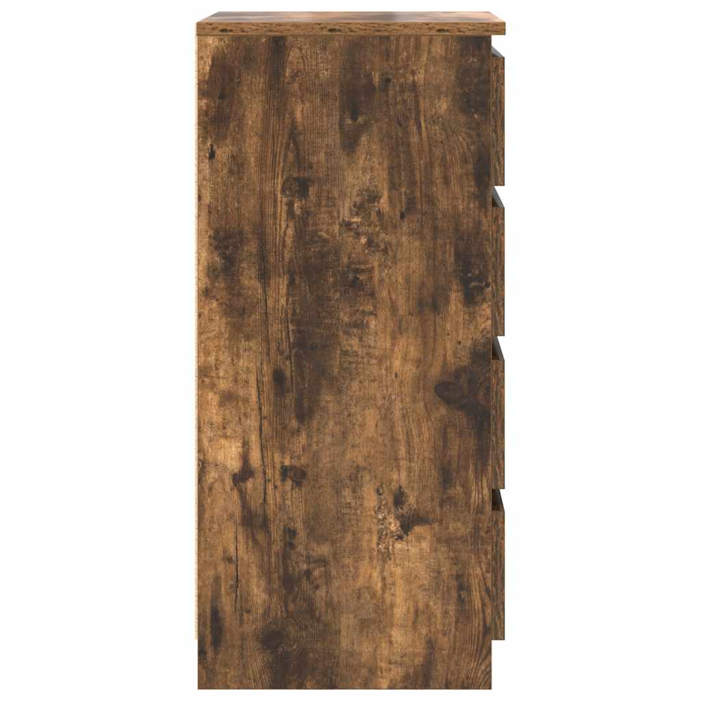 Komoda s ladicama dimljeni hrast 37,5x35x99cm konstruirano drvo