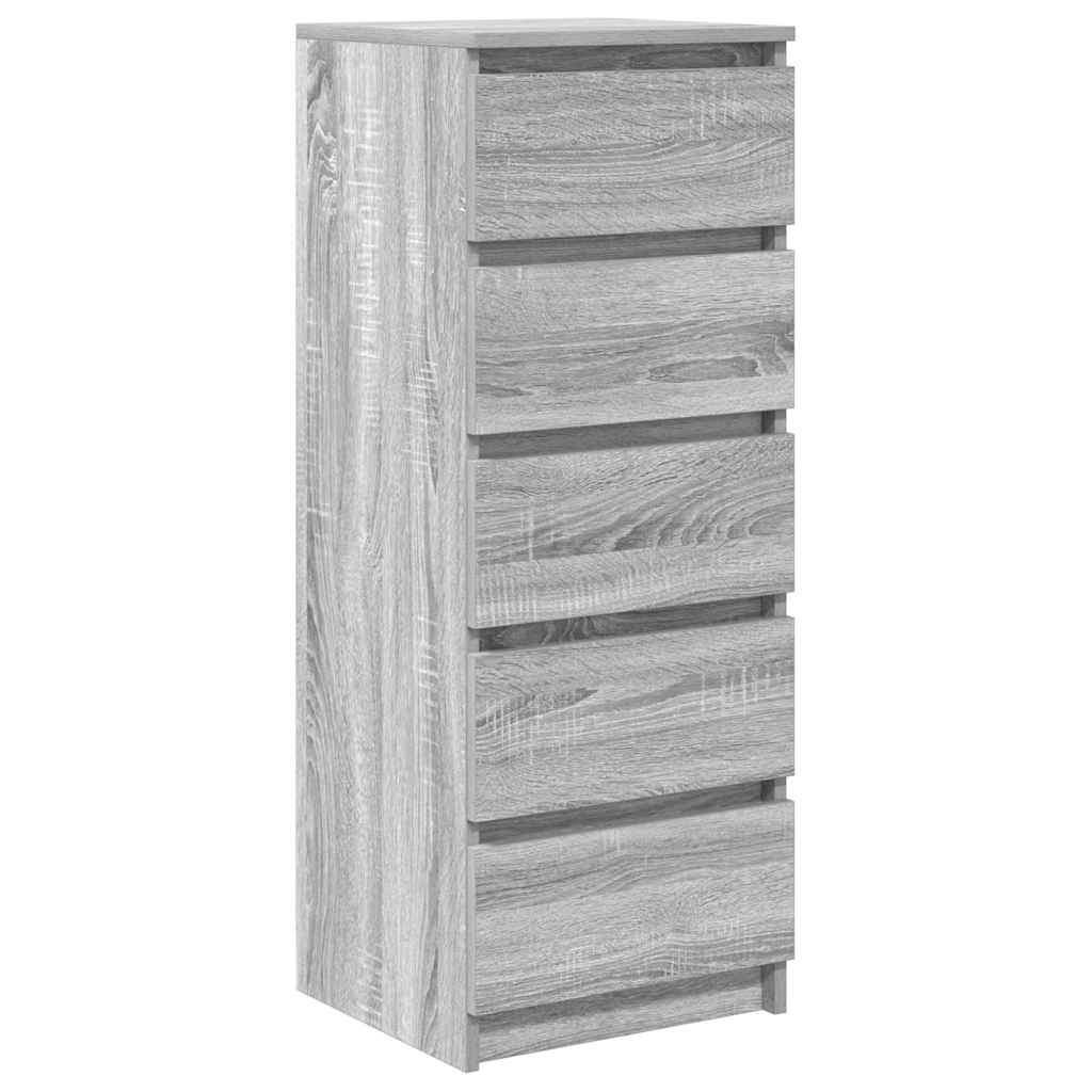 Komoda s ladicama Siva Sonoma 37,5x35x99 cm Konstruirano drvo